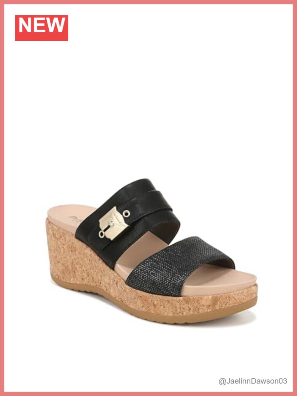 Dr. Scholl's Cali Vibe Wedge Sandals Women's Slip On Ankle Strap Faux Leather